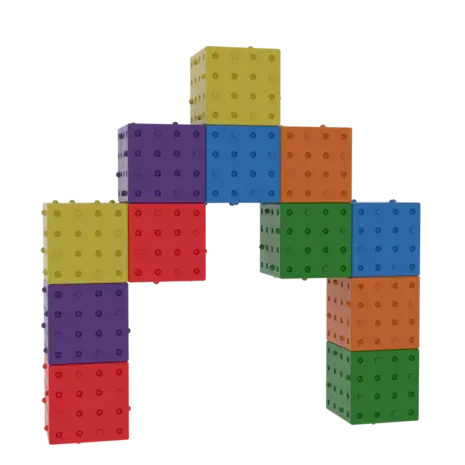 Smartek Magnetische bouwblokken regenboog - 12 stuks