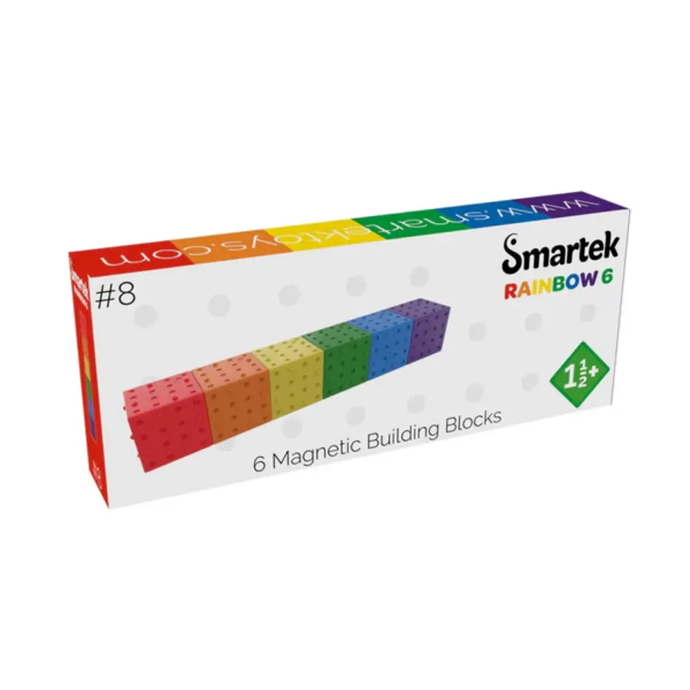 Smartek Magnetische bouwblokken regenboog - 6 stuks