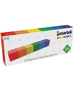 Smartek Magnetische bouwblokken regenboog - 6 stuks