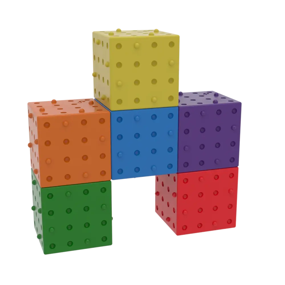 Smartek Magnetische bouwblokken regenboog - 6 stuks