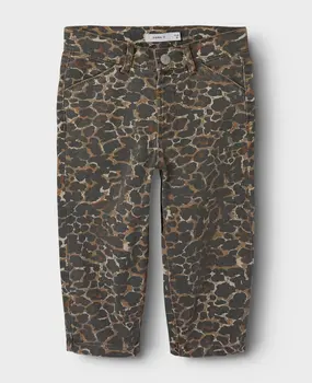 Name It 13245688 NMFBELLA MOM TWILL PANT 4002-TD LEO