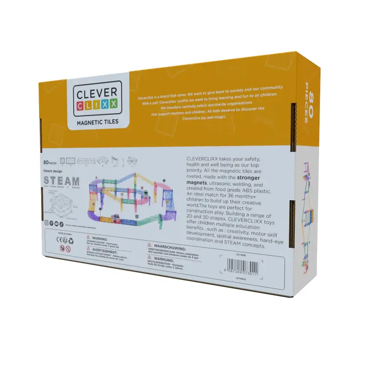 Cleverclixx Race track pastel 80 stuks - racebaan