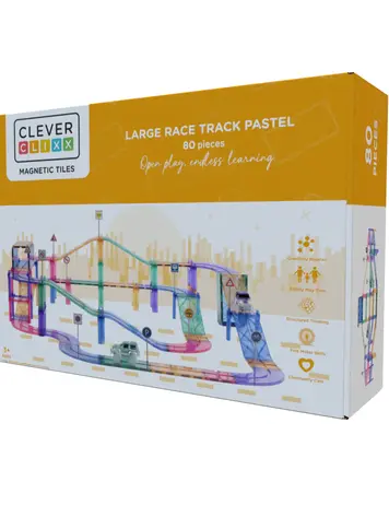 Cleverclixx Race track pastel 80 stuks - racebaan