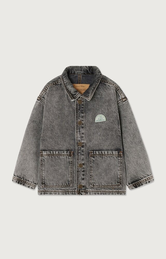 American Vintage jack in gemeleerd grijs American Vintage jack in gemeleerd grijs