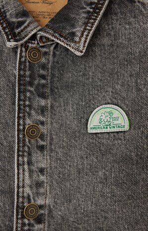 American Vintage jack in gemeleerd grijs American Vintage jack in gemeleerd grijs