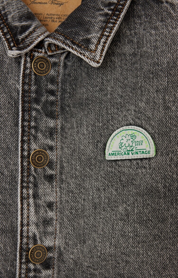 American Vintage jack in gemeleerd grijs