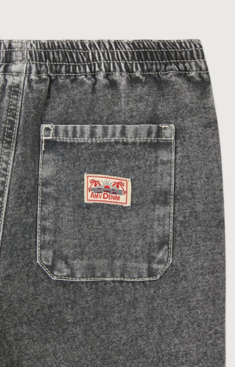 American Vintage grijze denim broek met elastische taille