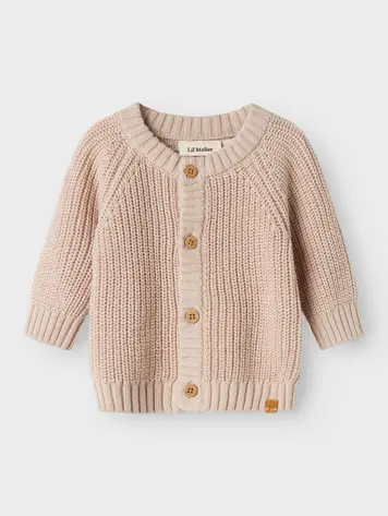 Lil Atelier 13231617 NBNEMLEN LS KNIT CARD LIL Gray Morn
