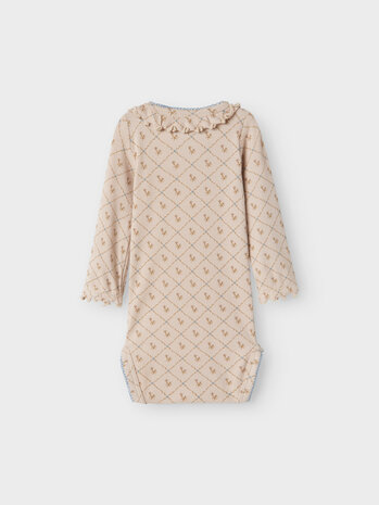 Lil Atelier 13238318 NBFGAGO KUG LS SLIM BODY LIL Gray Morn