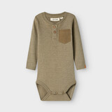 Lil Atelier 13238810 NBMBARBAR LS SLIM BODY LIL Moss Gray Lil Atelier 13238810 NBMBARBAR LS SLIM BODY LIL Moss Gray