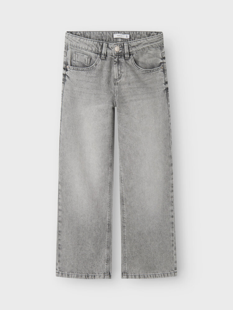 Name It 13230733 NKFROSE WIDE JEANS 5529-BE NOOS Light Grey Denim