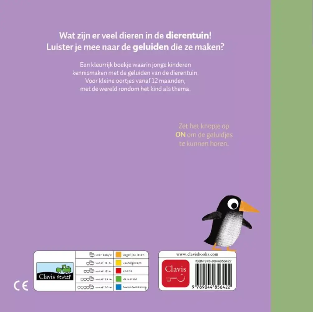 Geluidenboek Clavis: De dierentuin 1+
