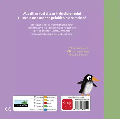 Geluidenboek Clavis: De dierentuin 1+