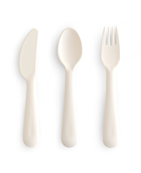 Mushie Bestekset ivory Mushie Bestekset ivory