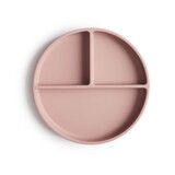 Mushie Siliconen vakjesbord met zuignap - blush Mushie Siliconen vakjesbord met zuignap - blush