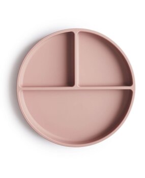 Mushie Siliconen vakjesbord met zuignap - blush Mushie Siliconen vakjesbord met zuignap - blush