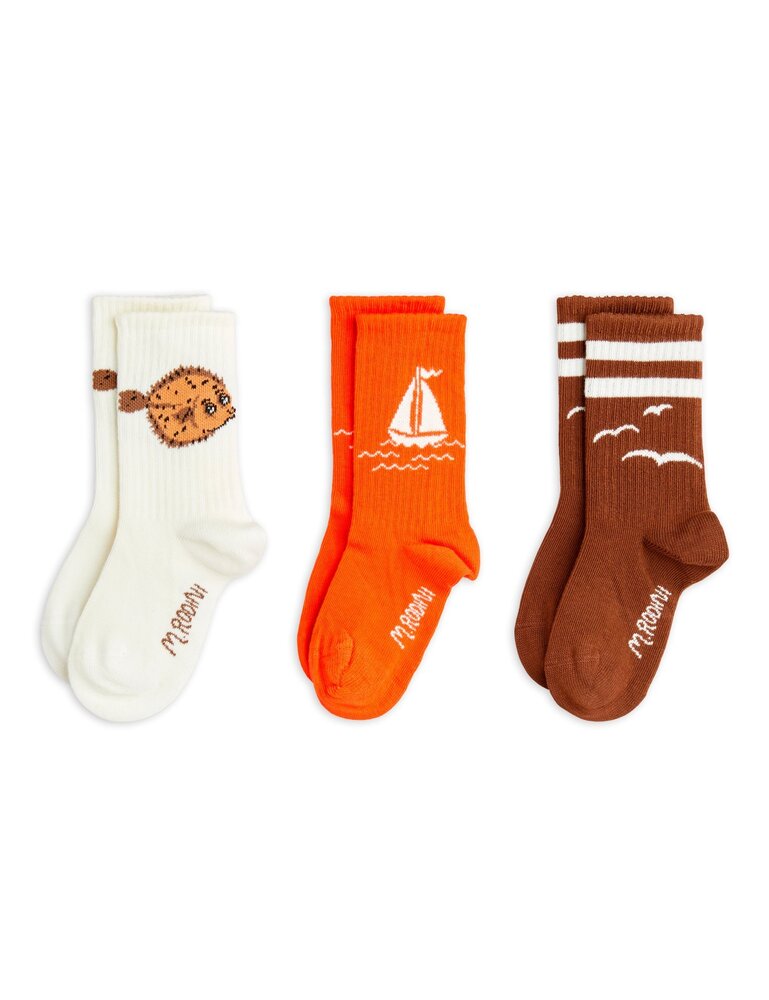 Mini Rodini Sailing boats 3-pack socks