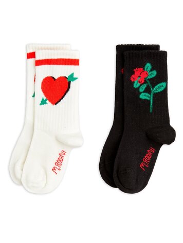 Mini Rodini Arrowed heart 2-pack socks