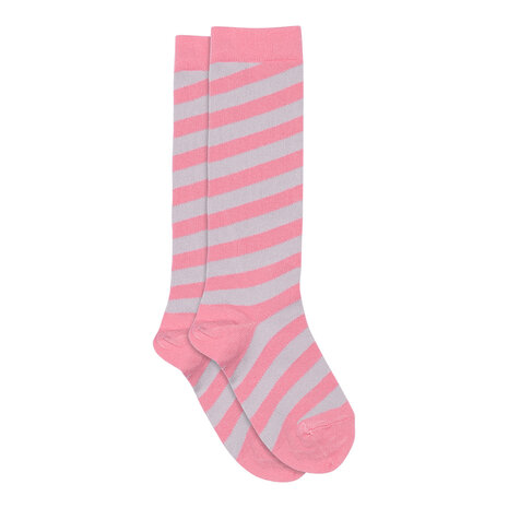 MP Denmark 30 22238 1287 Candy stripes knee socks Pink Cosmos
