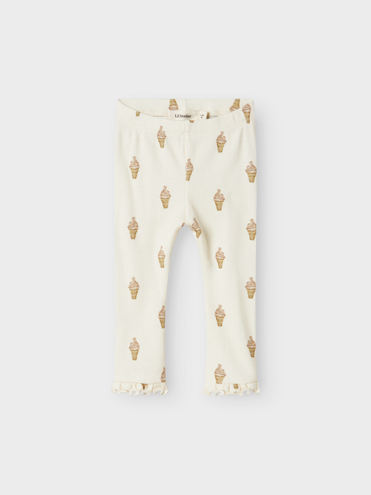 Lil Atelier 13240324 NBFGAVO EKA SLIM LEGGING LIL Turtledove ICE CREAM