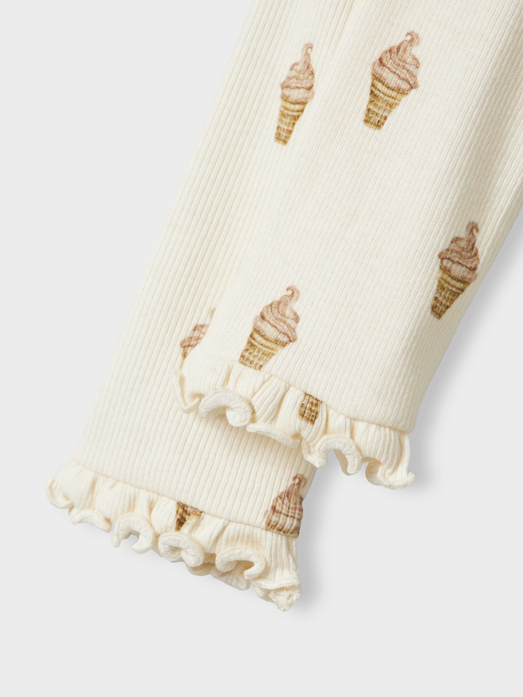 Lil Atelier 13240324 NBFGAVO EKA SLIM LEGGING LIL Turtledove ICE CREAM