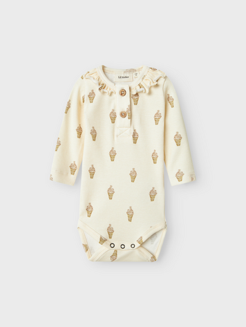 Lil Atelier 13240322 NBFGAVO EMO LS SLIM BODY LIL Turtledove ICE CREAM