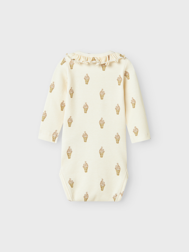 Lil Atelier 13240322 NBFGAVO EMO LS SLIM BODY LIL Turtledove ICE CREAM