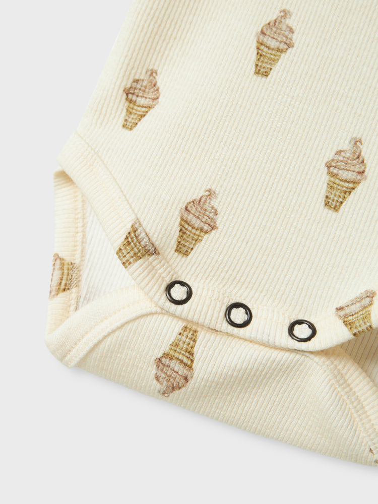 Lil Atelier 13240322 NBFGAVO EMO LS SLIM BODY LIL Turtledove ICE CREAM