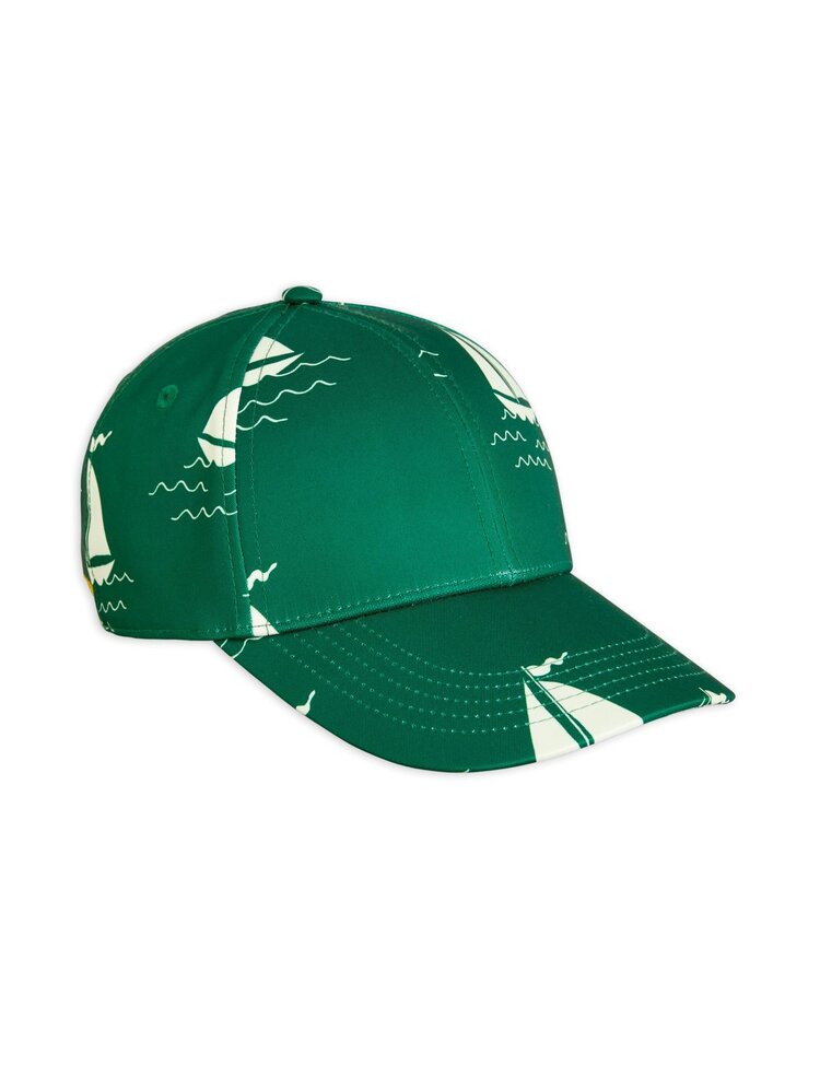Mini Rodini Sailing boats aop cap green