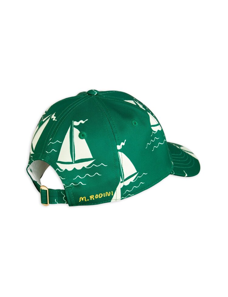 Mini Rodini Sailing boats aop cap green