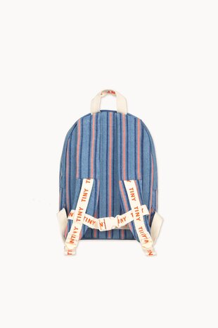 Tiny Cottons STRIPES DENIM BACKPACK  light blue denim Tiny Cottons STRIPES DENIM BACKPACK  light blue denim