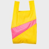 Susan Bijl The New Shopping Bag TV Yellow & Fluo Pink Medium