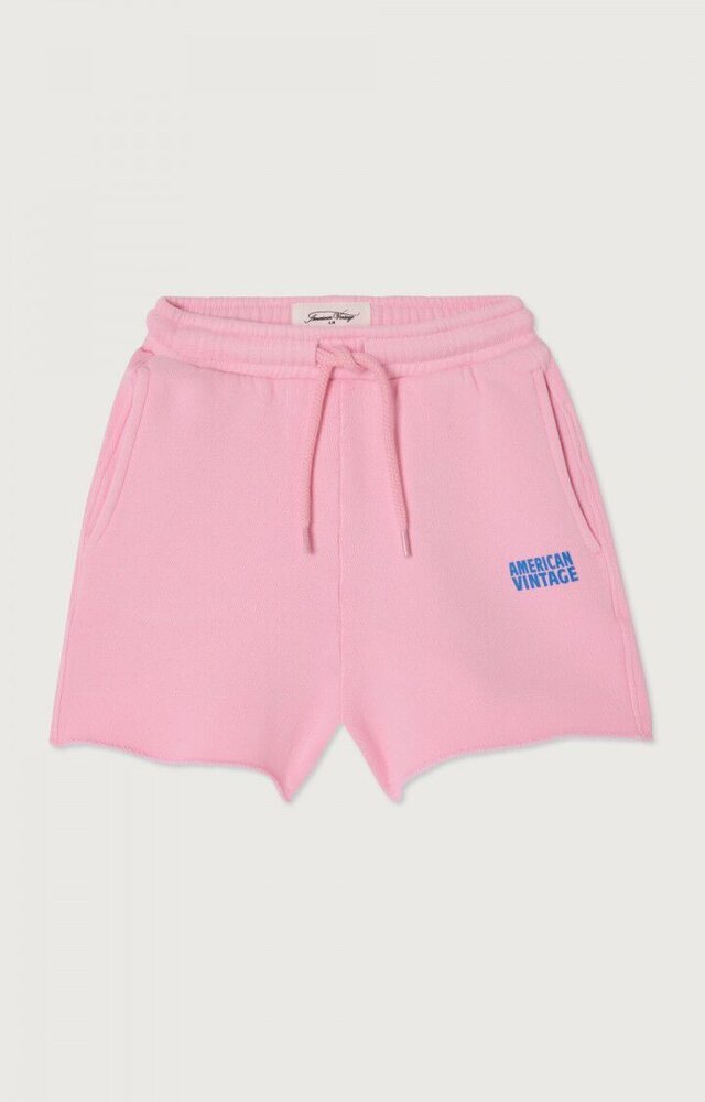 American Vintage roze short met blauw logo American Vintage roze short met blauw logo