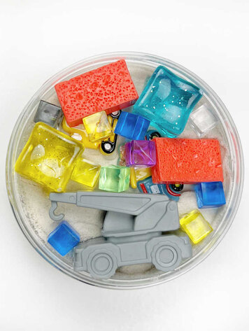 Invitation to imagine Magic Sand Construction surprise pot