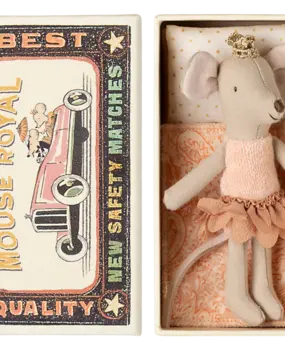Maileg Princess mouse, Little sister in matchbox 17-5101-00 Maileg Princess mouse, Little sister in matchbox 17-5101-00