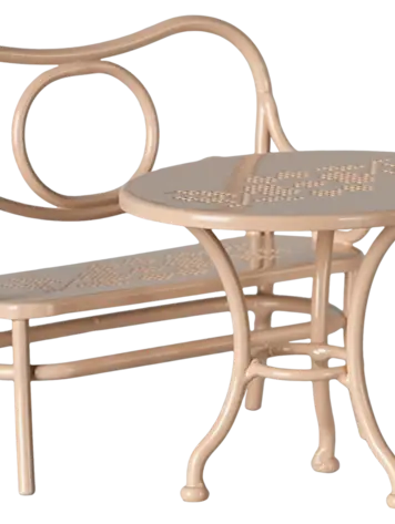 Maileg Cafe set Mouse big pale pink