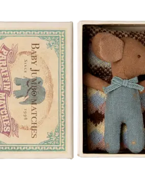 Maileg baby mouse, sleepy/wakey in mathcbox ­ boy