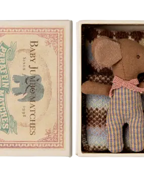Maileg Baby mouse, sleepy/wakey in matchbox  girl Maileg Baby mouse, sleepy/wakey in matchbox  girl