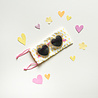 Rockahula Glitter Heart Sunglasses Rockahula Glitter Heart Sunglasses