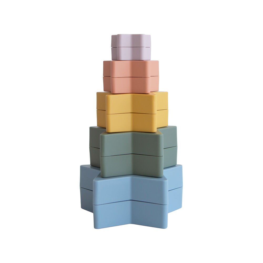 Mushie Stapeltoren nesting stars retro Mushie Stapeltoren nesting stars retro