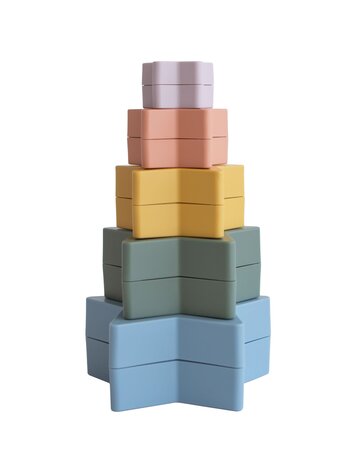 Mushie Stapeltoren nesting stars retro