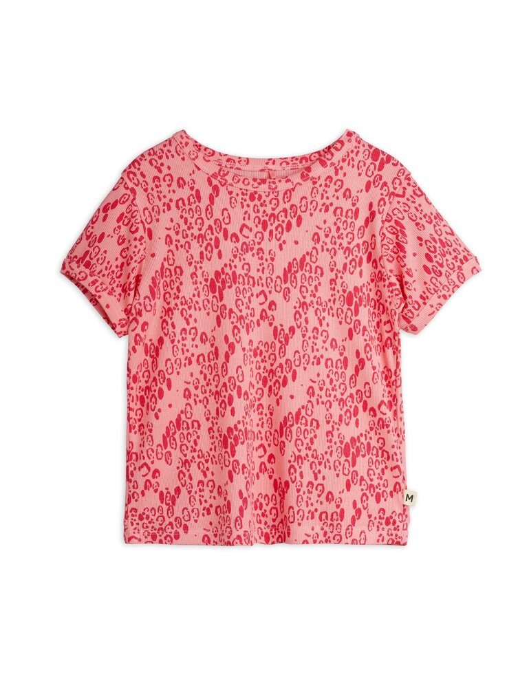 Mini Rodini Mini leopard aop ss tee pink Mini Rodini Mini leopard aop ss tee pink