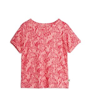 Mini Rodini Mini leopard aop ss tee pink