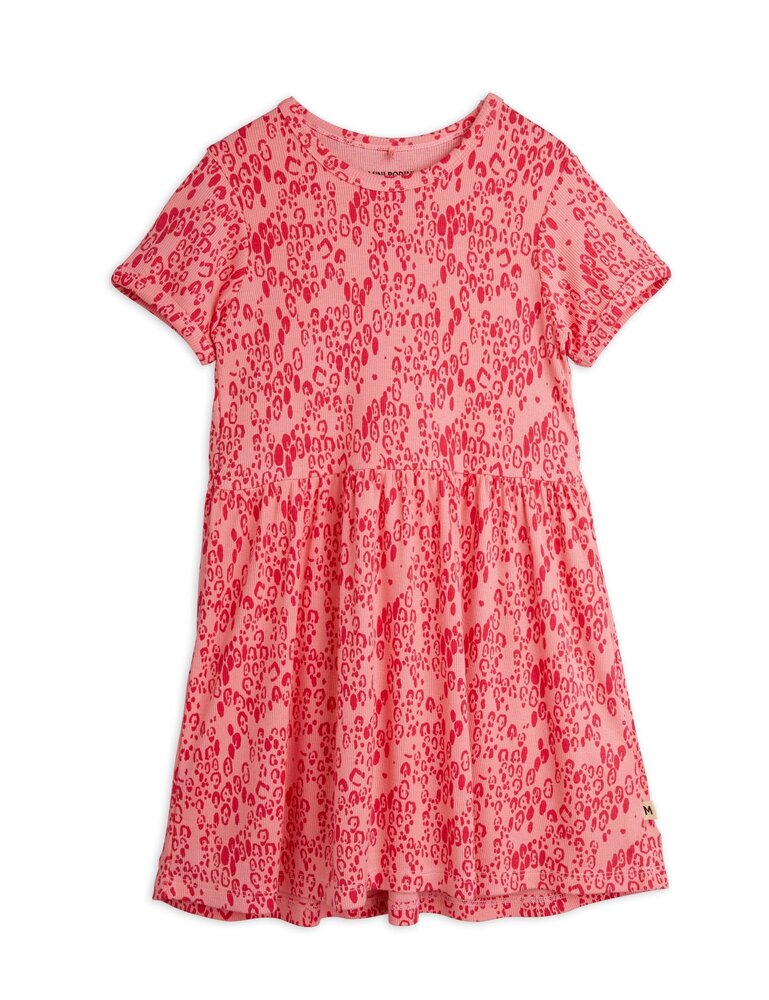 Mini Rodini Mini leopard aop ss dress pink