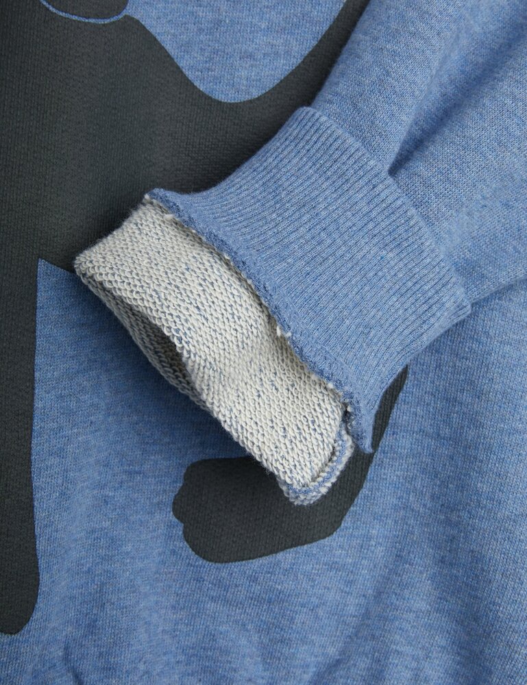 Mini Rodini Panther sp melange sweatshirt blue Mini Rodini Panther sp melange sweatshirt blue