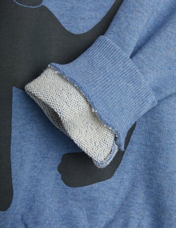 Mini Rodini Panther sp melange sweatshirt blue Mini Rodini Panther sp melange sweatshirt blue