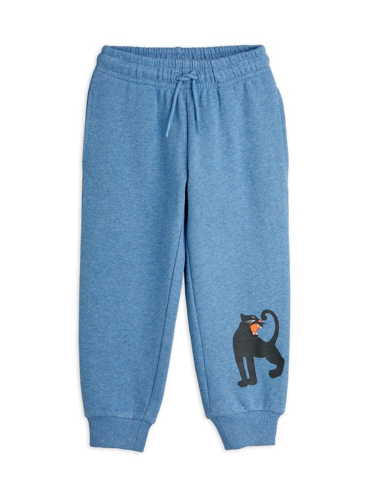 Mini Rodini Panther sp melange sweatpants blue Mini Rodini Panther sp melange sweatpants blue