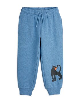 Mini Rodini Panther sp melange sweatpants blue