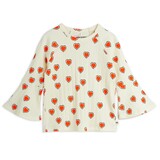 Mini Rodini Outlined hearts aop trumpet sleeve top