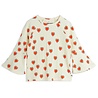 Mini Rodini Outlined hearts aop trumpet sleeve top Mini Rodini Outlined hearts aop trumpet sleeve top